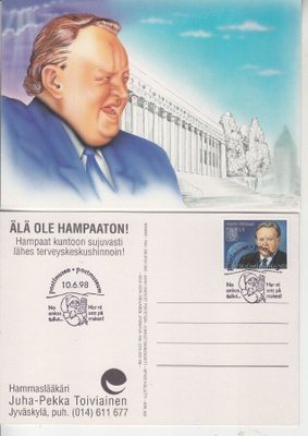 Martti ahtisaari kortti erikoisleimalla. (3)