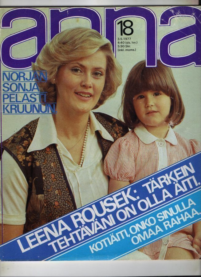 Anna n:o 18 1977 Leena. Ritva-Liisa. Anu. Miss Suomi.