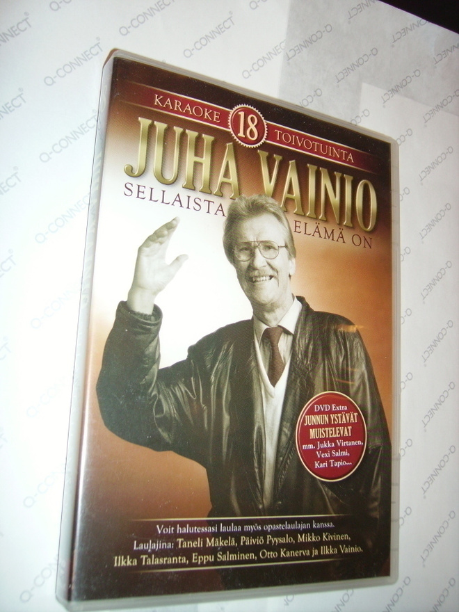 JUHA VAINIO 18 Toivotuinta KARAOKE Dvd (Sis.postikulut )
