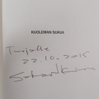 Sakari Kiuru : Kuoleman sukua : jännitysromaani (signeera... - pikkukuva 3