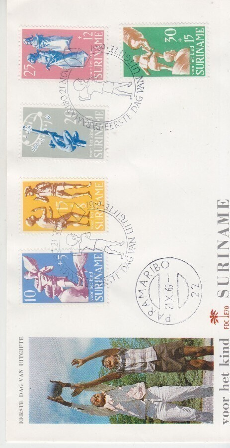 Suriname voor het kind sarja FDC kuorella.