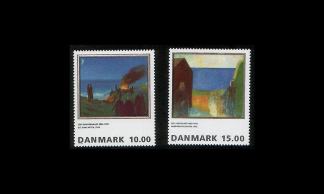 Tanska 1108-9 ** Tanskalaista maalaustaidetta (1995)