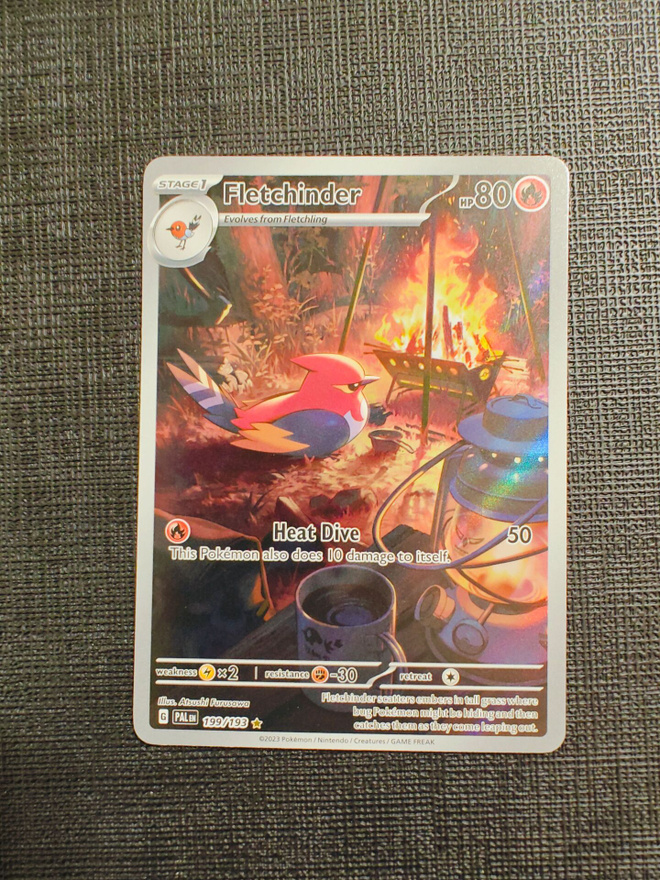 Fletchinder 199/193 Paldea Evolved Illustration Rare