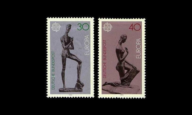 Saksa 804-5 ** Europa veistoksia (1974)