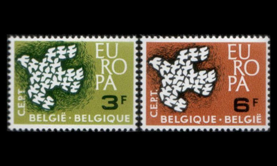 Belgia 1253-4 ** Europa (1961)