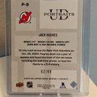 2024-25 Upper Deck UD Portraits Red #P-9 Jack Hughes /99 - pikkukuva 2