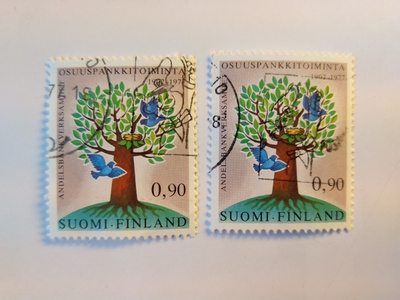 Postimerkki Osuuspankkitoiminta 1902 - 1977 0,90