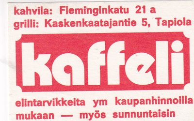 Helsinki, Tapiola, kaffeli  5/11