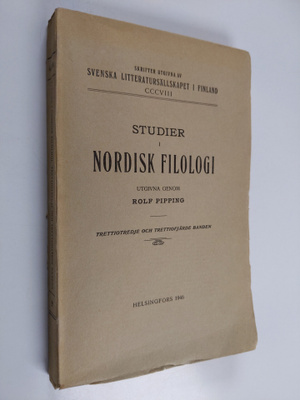Studier i nordisk filologi 33. och 34. banden