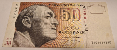 50mk seteli. 1986.