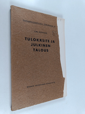Ilmari Kovero : Tulokäsite ja julkinen talous