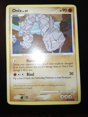 Onix 69/100 Pokemon Stormfront card
