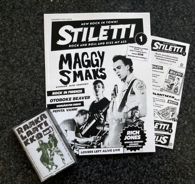 STILETTI -lehti Numero 1. 10/2024 + RAAKALAATIKKO KASETTI