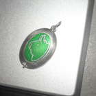 Hopea emaloitu medaljonki Vintage 38mm - pikkukuva 3