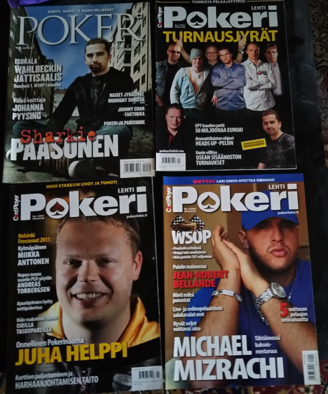 Pokerilehtiä suomen kielellä