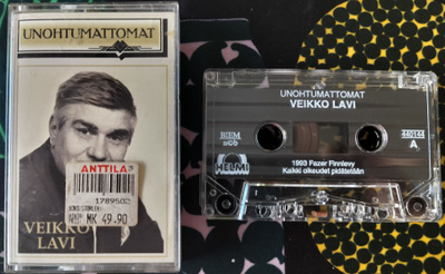 VEIKKO LAVI-UNOHTUMATTOMAT-Kasetti, HELMI,v.1993, FAZER