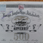 Borgå Ångfartygs Aktiebolag aktiebref v. 1919 - pikkukuva 1