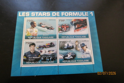 POSTIMERKKIARKKI FORMULA 1