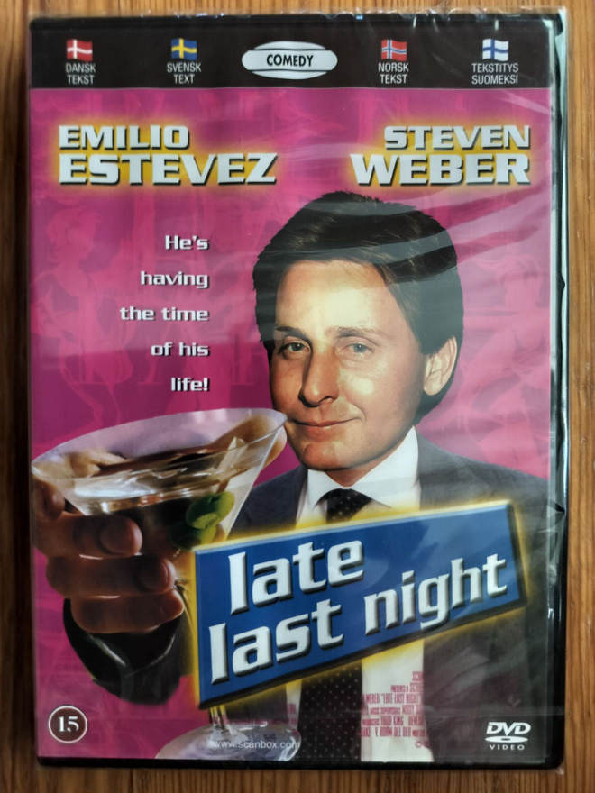 Emilio Estevez: Late Last Night (1999, UUSI DVD)