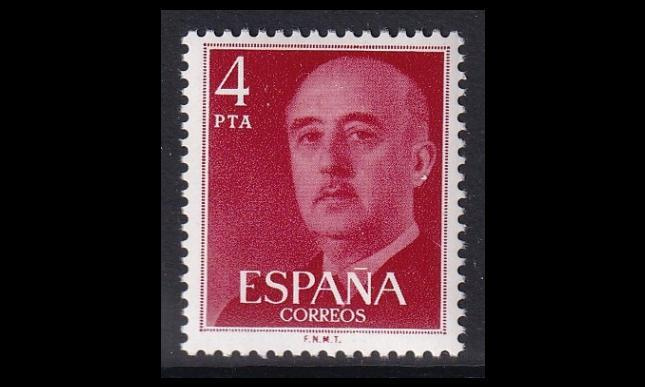 Espanja 2174 ** Käyttösarja Franco 4 Pta (1975)