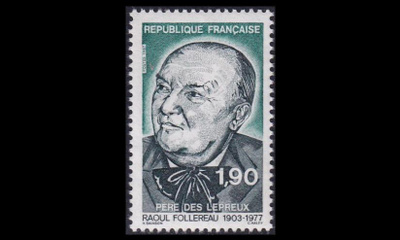 Ranska 2587 ** Raoul Follereau (1987)