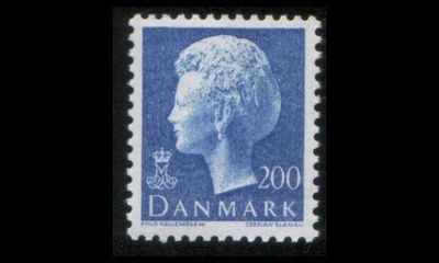Tanska 732 ** Margrethe 200 öre sininen (1981)