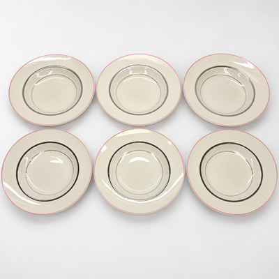 Arabia Elite Deep Plates – Olga Osol Art Deco 1932–1949, 6 k