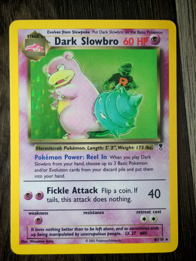 Pokemon kortti Dark Slowbro Legendary Collection holo