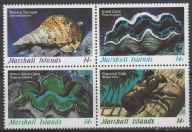 (S0442) MARSHALL ISLANDS, 1986 (WWF. Marine Invertebrates)