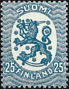 1917 M-17 S 25 p vihertävänsininen ** LaPe 71 a A