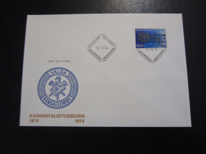 FDC 1974 Kansanvalistusseura 100 vuotta