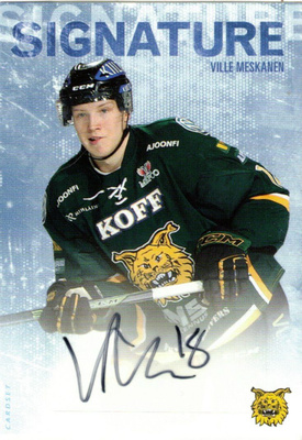 2016-17 Cardset VILLE MESKANEN Ilves Signature nimmari