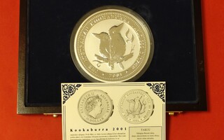 Australia, 1 kg 999 hopearaha, Kookaburra 2001