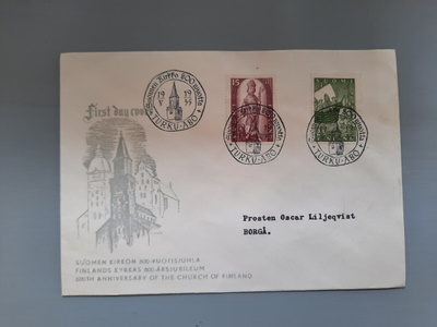 FDC Suomi  Kirkko, EL ja teemakuori, kulkenut