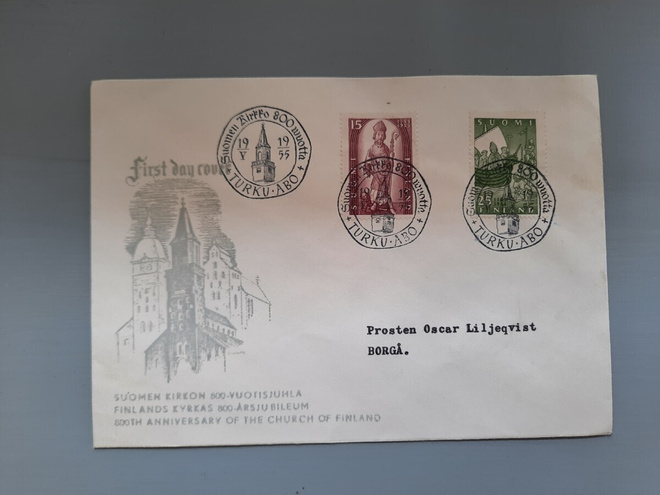FDC Suomi  Kirkko, EL ja teemakuori, kulkenut