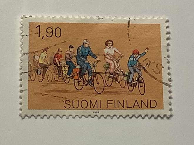 1073 / 1989 Joukkoliikunta - pyöräily o leimattu