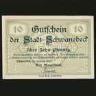 Saksa Notgeld 10 Pfennig, Schwanebeck 1919 - pikkukuva 1