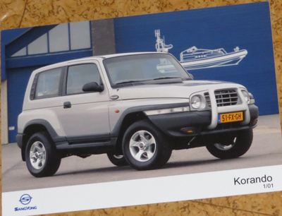 2001 Ssang Yong Korando 4x4 pressikuva - KUIN UUSI