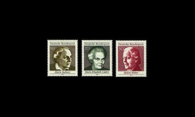 Saksa 596-8 ** Naisten äänioikeus 50v (1969)