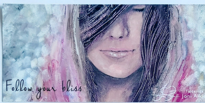 FOLLOW YOUR BLISS/TAIT. JONI AIKIO, KULKEMATON POSTIKORTTI