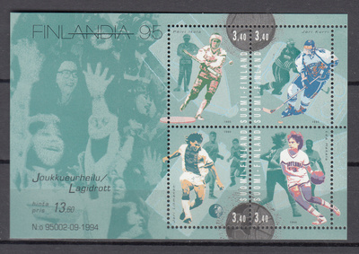 1995 FINLANDIA blokki Joukkueurheilu **