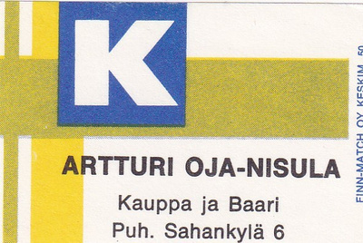 Sahankylä 6. Artturi Oja - Nisula    , 2/13