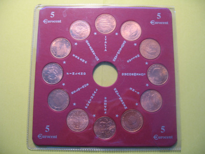 5 eurocent sarja - 12 kpl 5 cent