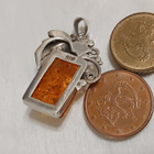 ISO Meripihka Hopea riipus 925 Baltic Amber - pikkukuva 2