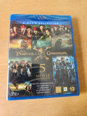 Pirates of the Caribbean: 5-Movie Collection (Blu-ray, uusi)