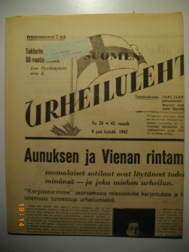Suomen Urheilulehti Nro 26/1942 (15.3)