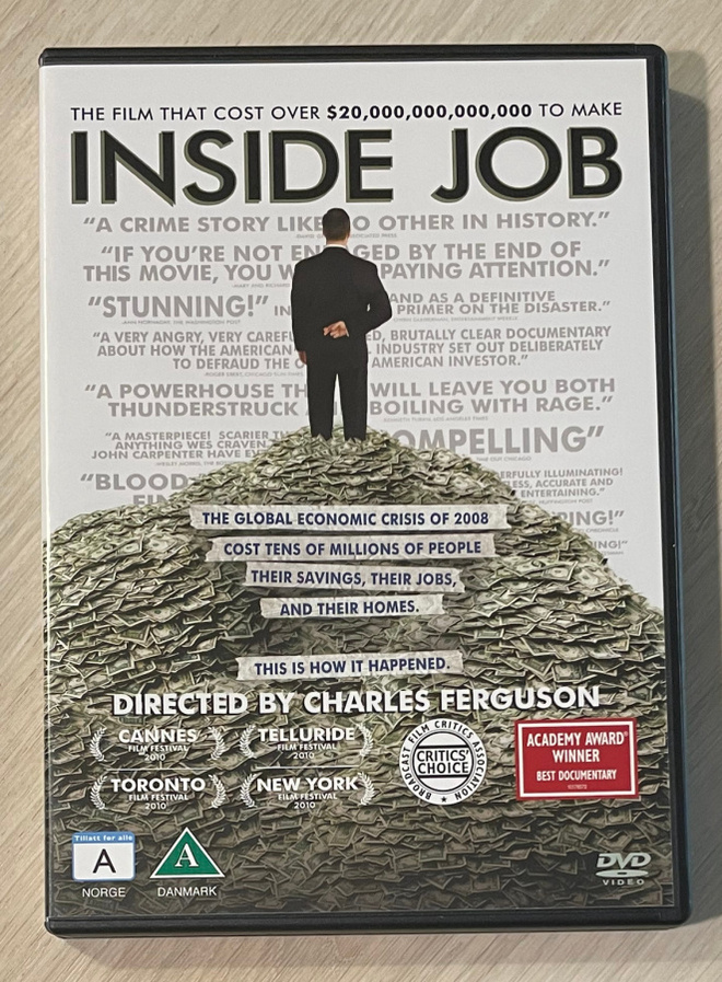 Charles Ferguson: INSIDE JOB (2010) Oscar-voittaja (UUSI)