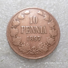 10  penniä 1897  siistikuntoinen     kl 7-8 - pikkukuva 1