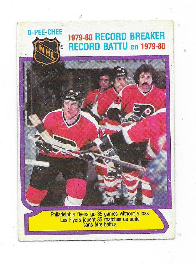 1980-81 OPC Record #1 Philadelphia Flyers