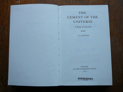 Mackie: The Cement of the Universe: A Study of Causation